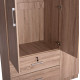 Ντουλαπα με καθρεφτη & συρταρια jarry hm2485.11 sonama oak μελαμινη 119x48x183υεκ **