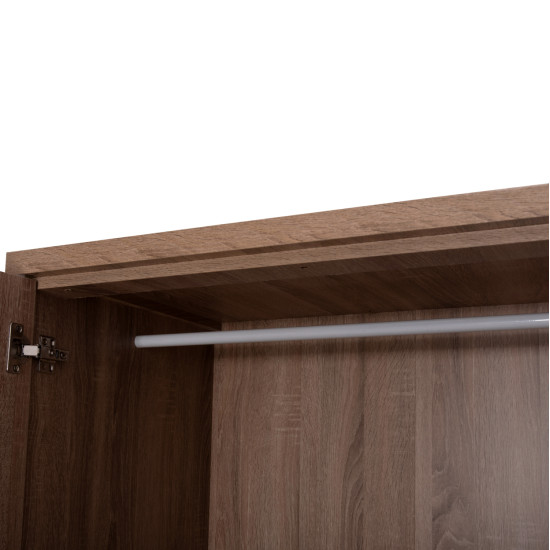 Ντουλαπα με καθρεφτη & συρταρια jarry hm2485.11 sonama oak μελαμινη 119x48x183υεκ **