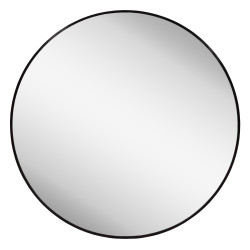 Καθρεπτησ τοιχου σειρα archer hm4498.01 πλαισιο στρογγυλο αλουμινιου μαυρο φ80εκ **