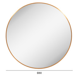 Καθρεπτησ τοιχου σειρα archer hm4498.30 πλαισιο στρογγυλο αλουμινιου χρυσο φ80εκ **