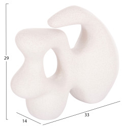 Επιτραπεζιο κεραμικο διακοσμητικο σειρα isil hm4596 κρυσταλλ.υπολευκο 33x14x29υ εκ **