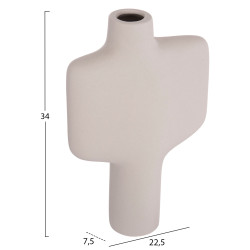 Επιτραπεζιο κεραμικο διακοσμητικο σειρα arken hm4622.03 γκρι ματ 22,5x7,5x34εκ **