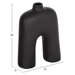 Επιτραπεζιο κεραμικο διακοσμητικο σειρα isil hm4599.02 μαυρο ματ 22x8x29υεκ ** Επιτραπεζιο κεραμικο διακοσμητικο σειρα isil hm4599.02 μαυρο ματ 22x8x29υεκ **