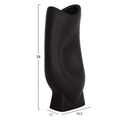 Επιτραπεζιο κεραμικο διακοσμητικο σειρα glaζε hm4609.02 μαυρο ματ 16.5x11x38υεκ ** Επιτραπεζιο κεραμικο διακοσμητικο σειρα glaζε hm4609.02 μαυρο ματ 16.5x11x38υεκ **