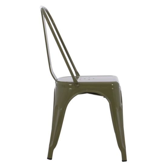 Καρεκλα μεταλλικη melita-pro hm8641.43 σε dark olive green 43x50x82υεκ. **