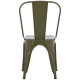 Καρεκλα μεταλλικη melita-pro hm8641.43 σε dark olive green 43x50x82υεκ. **