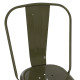 Καρεκλα μεταλλικη melita-pro hm8641.43 σε dark olive green 43x50x82υεκ. **
