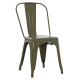 Καρεκλα μεταλλικη melita-pro hm8641.43 σε dark olive green 43x50x82υεκ. **