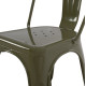 Καρεκλα μεταλλικη melita-pro hm8641.43 σε dark olive green 43x50x82υεκ. **