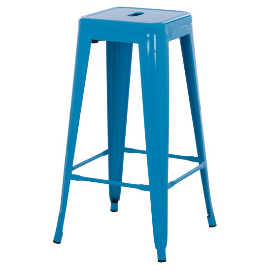 Σκαμπο μπαρ μεταλλικο melita-pro hm8642.48 σε μπλε 43x43x78υεκ. **