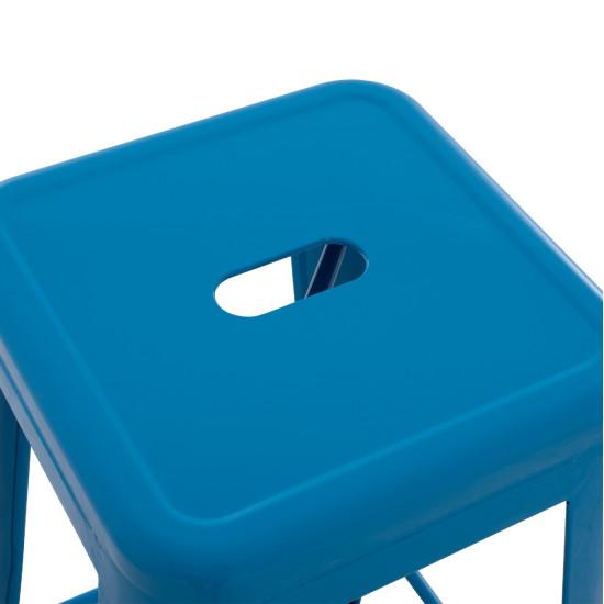 Σκαμπο μπαρ μεταλλικο melita-pro hm8642.48 σε μπλε 43x43x78υεκ. **