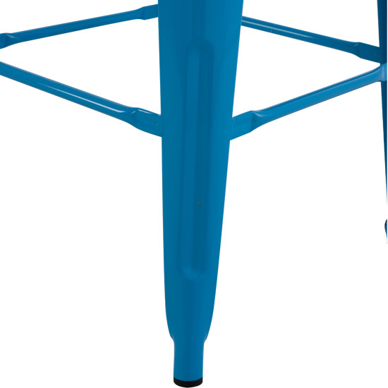 Σκαμπο μπαρ μεταλλικο melita-pro hm8642.48 σε μπλε 43x43x78υεκ. **