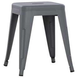 Σκαμπο μεταλλικο melita hm0096.50 σε γκρι ματ χρωμα 37x37x45υεκ. **