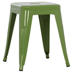 Σκαμπο μεταλλικο melita hm0096.53 σε light olive green χρωμα 37x37x45υεκ. **