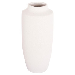 Επιτραπεζιο κεραμικο διακοσμητικο βαζο galad hm4587.01 εκρου κρυσταλλικο φ17,5x40υεκ **