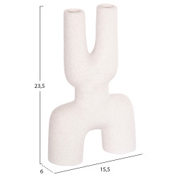 Επιτραπεζιο κεραμικο διακοσμητικο mani hm4642.01 υπολευκο κρυσταλλικο 15,5x6x23,5υεκ ** Επιτραπεζιο κεραμικο διακοσμητικο mani hm4642.01 υπολευκο κρυσταλλικο 15,5x6x23,5υεκ **