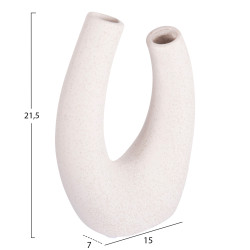 Επιτραπεζιο κεραμικο διακοσμητικο ellipto hm4643.01 υπολευκο κρυσταλλικο 15x7x21,5υεκ **