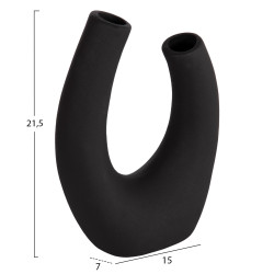 Επιτραπεζιο κεραμικο διακοσμητικο ellipto hm4643.02 μαυρο ματ 15x7x21,5υεκ **