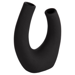 Επιτραπεζιο κεραμικο διακοσμητικο ellipto hm4643.02 μαυρο ματ 15x7x21,5υεκ **