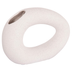 Επιτραπεζιο κεραμικο διακοσμητικο ellipto hm4645.01 υπολευκο κρυσταλλικο 23x8x16υεκ **