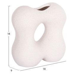 Επιτραπεζιο κεραμικο διακοσμητικο sebor hm4594.01 υπολευκο κρυσταλλικο 18x9x18υεκ **