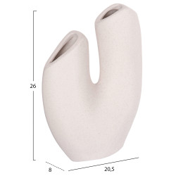 Επιτραπεζιο κεραμικο διακοσμητικο arken hm4619.01 κρυσταλλικο υπολευκο 20,5x8x26υεκ **