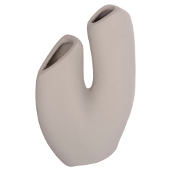 Επιτραπεζιο κεραμικο διακοσμητικο arken hm4619.03 γκρι ματ 20,5x8x26υεκ **