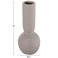 Επιτραπεζιο κεραμικο διακοσμητικο galad hm4616.02 γκρι ματ φ11x26υεκ **