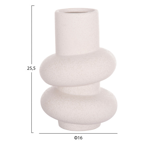 Επιτραπεζιο κεραμικο διακοσμητικο rook hm4627.01 υπολευκο κρυσταλλικο φ16x25,5υεκ **