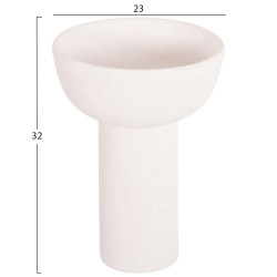 Επιτραπεζιο κεραμικο διακοσμητικο elendil hm4602.01 υπολευκο κρυσταλλικο φ23x32υ εκ. **