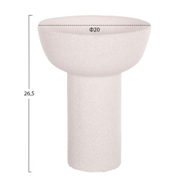 Επιτραπεζιο κεραμικο διακοσμητικο elendil hm4603.01 υπολευκο κρυσταλλικο φ20x26,5υεκ **