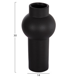 Επιτραπεζιο κεραμικο διακοσμητικο scepter hm4605.02 μαυρο ματ φ15x30υ εκ. **