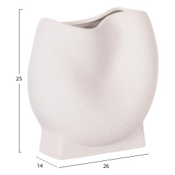 Επιτραπεζιο κεραμικο διακοσμητικο glaζε hm4610.01 υπολευκο κρυσταλλικο 26x14x25υεκ ** Επιτραπεζιο κεραμικο διακοσμητικο glaζε hm4610.01 υπολευκο κρυσταλλικο 26x14x25υεκ **