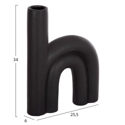 Επιτραπεζιο κεραμικο διακοσμητικο arcon hm4638.02 μαυρο ματ 25,5x6x34υεκ ** Επιτραπεζιο κεραμικο διακοσμητικο arcon hm4638.02 μαυρο ματ 25,5x6x34υεκ **