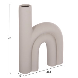 Επιτραπεζιο κεραμικο διακοσμητικο arcon hm4638.03 γκρι ματ 25,5x6x34υεκ ** Επιτραπεζιο κεραμικο διακοσμητικο arcon hm4638.03 γκρι ματ 25,5x6x34υεκ **