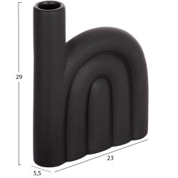 Επιτραπεζιο κεραμικο διακοσμητικο arcon hm4639.02 μαυρο ματ 23x5,5x29υ εκ. **