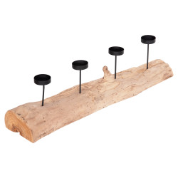 Επιτραπεζιο κηροπηγιο fran hm4391 ξυλο τεακ-μεταλλο 71x15x17υεκ. **