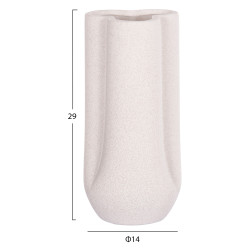 Επιτραπεζιο κεραμικο διακοσμητικο glaζε hm4612.01 κρυσταλλικο υπολευκο φ14x29υεκ **