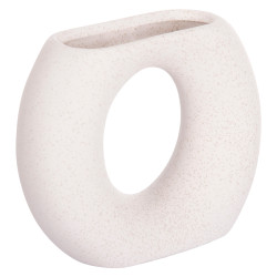 Επιτραπεζιο κεραμικο διακοσμητικο ellipto hm4646.01 υπολευκο κρυσταλλικο 18x6,5x14υεκ **