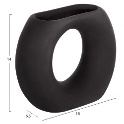 Επιτραπεζιο κεραμικο διακοσμητικο ellipto hm4646.02 μαυρο ματ 18x6,5x14υεκ ** Επιτραπεζιο κεραμικο διακοσμητικο ellipto hm4646.02 μαυρο ματ 18x6,5x14υεκ **