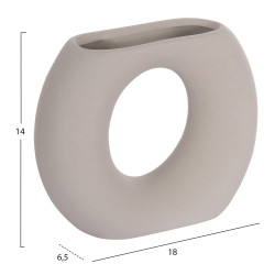 Επιτραπεζιο κεραμικο διακοσμητικο ellipto hm4646.03 γκρι ματ 18x6,5x14υεκ ** Επιτραπεζιο κεραμικο διακοσμητικο ellipto hm4646.03 γκρι ματ 18x6,5x14υεκ **