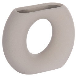 Επιτραπεζιο κεραμικο διακοσμητικο ellipto hm4646.03 γκρι ματ 18x6,5x14υεκ **