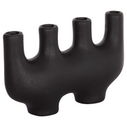 Επιτραπεζιο κεραμικο διακοσμητικο mani hm4641.02 μαυρο ματ 21x6x13υεκ **