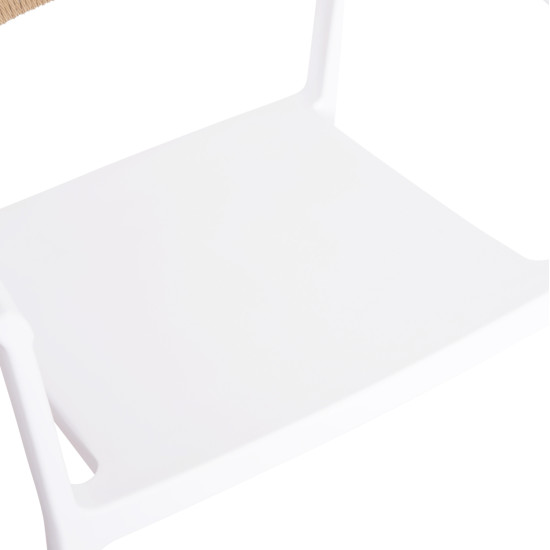 Πολυθρονα πολυπροπυλενιου bogi hm6240.01 λευκη με μπεζ σχοινι 55x53.5x74υεκ. ** Πολυθρονα πολυπροπυλενιου bogi hm6240.01 λευκη με μπεζ σχοινι 55x53.5x74υεκ. **