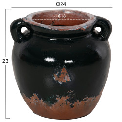 Διακοσμητικο βαζο hm4380 τερακοτα σε antique πρασινη αποχρωση φ26χ26yεκ. ** Διακοσμητικο βαζο hm4380 τερακοτα σε antique πρασινη αποχρωση φ26χ26yεκ. **