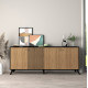 Μπουφεσ μελαμινησ kruden hm9446.11 μαυρο-φυσικο 180x40x78.6υεκ. **
