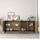 Μπουφεσ μελαμινησ kruden hm9446.11 μαυρο-φυσικο 180x40x78.6υεκ. **