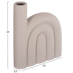 Επιτραπεζιο κεραμικο διακοσμητικο arcon hm4639.03 γκρι ματ 23x5,5x29υ εκ. **