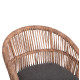 Πολυθρονα αλουμινιου orin hm6265.01 σκουρο γκρι- p.e.rattan σε φυσικο 58x61x75υεκ. **
