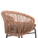 Πολυθρονα αλουμινιου orin hm6265.01 σκουρο γκρι- p.e.rattan σε φυσικο 58x61x75υεκ. **